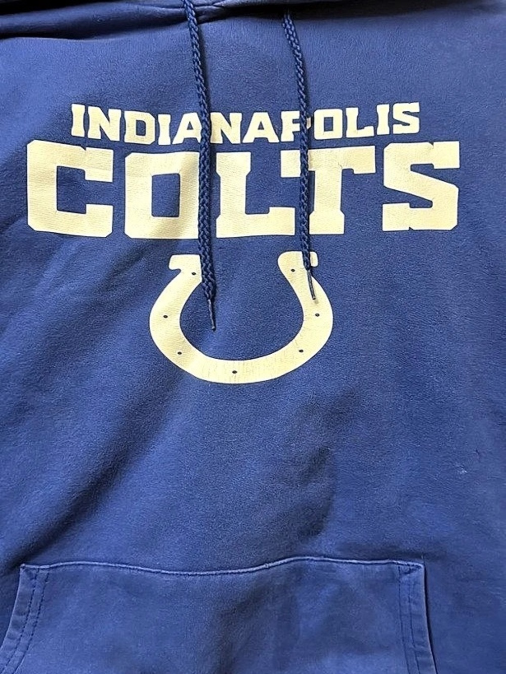 NFL Indianapolis Colts Hoodie Blue White Size Medium